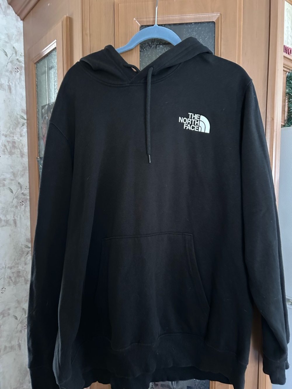 The North Face Black Pullover Hoodie with White Logo